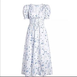 Hill House Sabrina Nap Dress in Blue Botanical